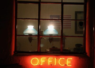Neon office sign in Albuquerque