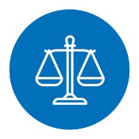 Justice scale icon