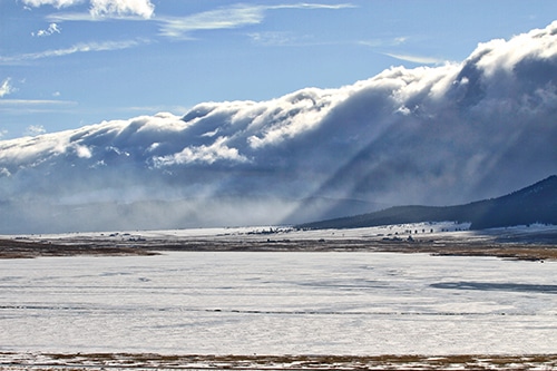 Snowy mountain during daytime